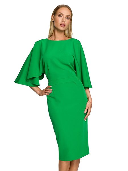Made of emotion Sukienka w kolorze zielonym rozmiar: XL. Zielone sukienki Made Of Emotion, xl, bez wzorów, bez kołnierzyka, bez ramiączek, midi. Za 149.95 zł.