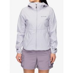 Kurtka softshell damska Columbia Heather Canyon II Hooded Softshell. Fioletowe kurtki sportowe Columbia, bez wzorów, z softshellu, bez kaptura, trekkingowe. Za 477.69 zł.