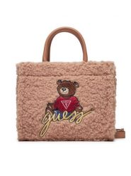 Guess Torebka J4BZ25 WGI20 Brązowy. Brązowe torebki klasyczne Guess, z aplikacjami, z materiału, bez dodatków. Za 239.99 zł.