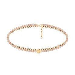 Bransoletka na kostkę z kamieniami Sun i Flowers Etincelle. Bransoletki Lilou, z mosiądzu. Za 182.00 zł.