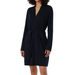 Szlafrok Jersey. Czarne szlafroki Schiesser, l, bez wzorów, z dżerseju, bez ramiączek, bez kaptura. Za 381.00 zł.