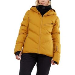 Damska kurtka narciarska Fundango Elyra Padded. Brązowe kurtki narciarskie FUNDANGO, s, bez wzorów, bez kaptura, narciarskie. Za 589.90 zł.