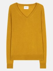 Perfect Cashmere Kaszmirowy sweter "Kalie" w kolorze musztardowym rozmiar: L. Żółte swetry Perfect Cashmere, l, bez wzorów, z kaszmiru, bez ramiączek. Za 422.95 zł.