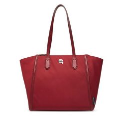 Torebka KARL LAGERFELD. Czerwone shopper KARL LAGERFELD, bez wzorów, bez dodatków. Za 959.99 zł.