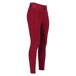 Damskie legginsy jeździeckie z pełną przyczepnością Euro-Star Impress. Czerwone legginsy EURO-STAR, bez wzorów, z włókna. Za 440.50 zł.