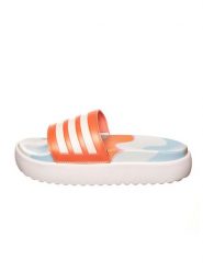 Adidas Klapki "Adilette" w kolorze pomarańczowym rozmiar: 44 1/2. Pomarańczowe klapki Adidas, bez wzorów, z otwartym noskiem, bez obcasa, na platformie. Za 136.45 zł.