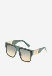 Zielone Okulary Przeciwsłoneczne z Filtrem UV z Szeroką Oprawką w Panterkę Grirena. Zielone okulary przeciwsłoneczne Born2be, bez wzorów, z jeansu, eleganckie. Za 39.99 zł.