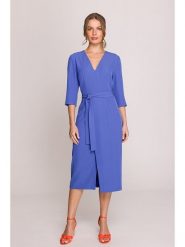 Stylove Sukienka w kolorze niebieskim rozmiar: XL. Niebieskie sukienki Stylove, xl, bez wzorów, z tkaniny, bez kołnierzyka, bez ramiączek, midi. Za 310.45 zł.