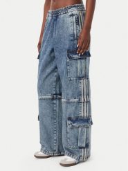 Adidas Jeansy KQ6479 Niebieski Oversize. Niebieskie jeansy Adidas, s, bez wzorów. Za 599.99 zł.