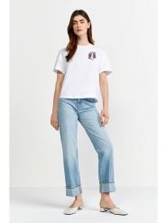 Rich & Royal Koszulka w kolorze białym rozmiar: L. Białe bluzki Rich & Royal, l, bez wzorów, z bawełny, bez kołnierzyka, bez ramiączek. Za 100.99 zł.