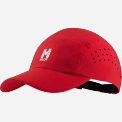 Czapka z daszkiem Millet Chamonix 5 Panel Cap Czerwony Active Fit. Czerwone spodnie sportowe Millet, bez wzorów, z tkaniny, trekkingowe. Za 159.00 zł.