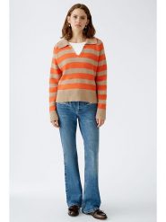 Oui Sweter w kolorze karmelowo-pomarańczowym rozmiar: 42. Brązowe swetry Oui, bez wzorów, z wełny, bez ramiączek. Za 171.28 zł.