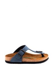 Comfortfusse Skórzane japonki w kolorze granatowym rozmiar: 39. Niebieskie klapki Comfortfüße, bez wzorów, z otwartym noskiem, bez obcasa. Za 268.55 zł.