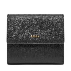 Mały Portfel Damski Furla. Czarne portfele Furla, bez wzorów. Za 519.99 zł.