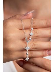 Lodie Silver Srebrny naszyjnik z elementem ozdobnym rozmiar: onesize. Szare naszyjniki Lodie Silver, z cyrkonią, srebrne. Za 95.99 zł.