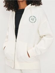 Bluza z kapturem - kremowy. Białe bluzy Sinsay, l, bez wzorów, z kapturem. Za 29.99 zł.