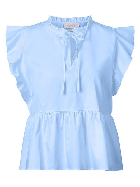 Rich & Royal Bluzka w kolorze błękitnym rozmiar: 34. Niebieskie bluzki Rich & Royal, bez wzorów, z bawełny, bez kołnierzyka, bez ramiączek. Za 179.95 zł.