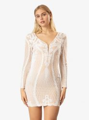 APART Sukienka w kolorze beżowym rozmiar: 40. Brązowe sukienki Apart, bez wzorów, bez kołnierzyka, bez ramiączek, mini. Za 239.99 zł.