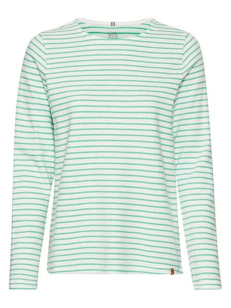 Camel Active Koszulka w kolorze kremowo-zielonym rozmiar: M. Brązowe bluzki Camel Active, m, bez wzorów, z bawełny, bez kołnierzyka, bez ramiączek. Za 139.95 zł.