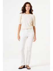 Garcia Sweter w kolorze kremowym rozmiar: L. Brązowe swetry Garcia, l, bez wzorów, ze splotem, bez ramiączek. Za 149.95 zł.