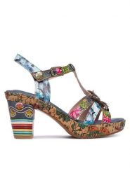 Laura Vita Sandały Nellao 30 Kolorowy. Sandały Laura Vita, bez wzorów, ze skóry, bez obcasa, na słupku, bez zapięcia. Za 439.99 zł.