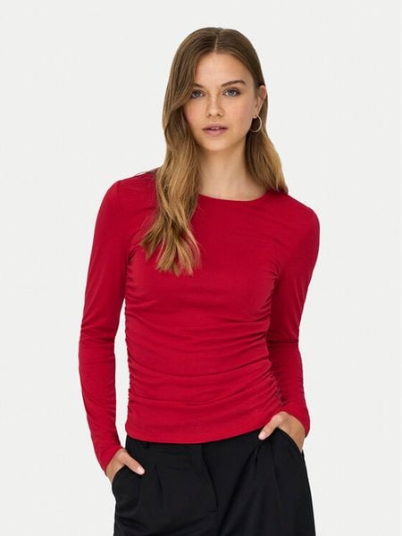 ONLY Bluzka Free Life 15365605 Czerwony Regular Fit. Czerwone bluzki Only, s, bez wzorów, z syntetyku, bez kołnierzyka, bez ramiączek. Za 79.99 zł.
