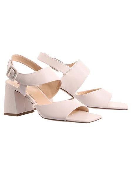 Högl Skórzane sandały w kolorze kremowym na obcasie rozmiar: 40. Brązowe sandały Högl, bez wzorów, z otwartym noskiem, bez obcasa, na koturnie, bez zapięcia. Za 202.50 zł.