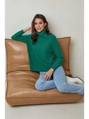 Soft Cashmere Golf w kolorze zielonym rozmiar: 38/40. Zielone golfy Soft Cashmere, bez wzorów, z kaszmiru, bez ramiączek. Za 86.99 zł.