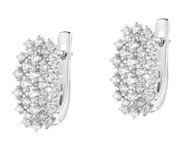 Kolczyki srebrne z cyrkoniami. Szare kolczyki Apart, z cyrkonią, srebrne. Za 269.00 zł.