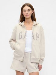 GAP Bluza w kolorze beżowym rozmiar: M. Brązowe bluzy sportowe GAP, m, bez wzorów, bez kaptura. Za 163.26 zł.