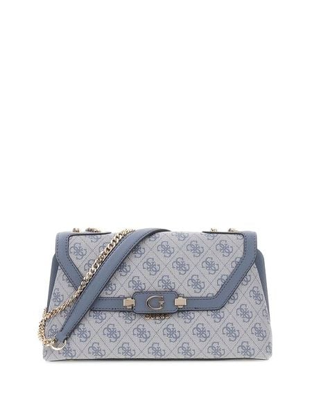 Guess Torebka Lindsey HWSG97 49210 Niebieski. Niebieskie listonoszki Guess, z aplikacjami, ze skóry, bez dodatków. Za 525.99 zł.