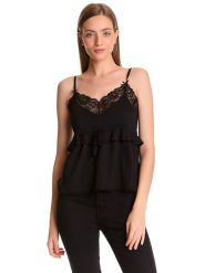 Vive Maria Top "Chez Colette" w kolorze czarnym rozmiar: M. Czarne topy Vive Maria, m, bez wzorów, z bawełny, bez kołnierzyka, bez ramiączek. Za 66.00 zł.
