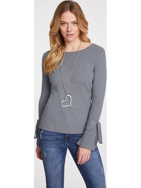 Heine Sweter w kolorze szarym rozmiar: 40. Szare swetry Heine, bez wzorów, bez ramiączek. Za 52.05 zł.