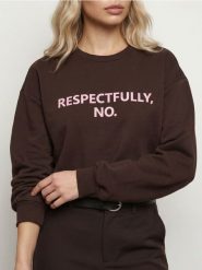 Dresowa bluza crewneck z domieszką bawełny - brązowy. Brązowe bluzy Sinsay, l, bez wzorów, z bawełny, bez kaptura. Za 39.99 zł.
