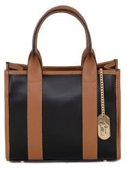 Anna Morellini Skórzana torebka w kolorze czarno-jasnobrązowym - 28 x 23 x 12 cm rozmiar: onesize. Brązowe torby na ramię Anna Morellini, bez wzorów, z materiału, przez ramię, bez dodatków. Za 304.99 zł.