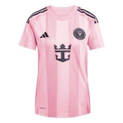 Koszulka domowa damska Inter Miami FC Messi 2025/26. Czerwone bluzki Adidas, bez wzorów, sportowe, bez kołnierzyka, bez ramiączek. W wyprzedaży za 410.00 zł.