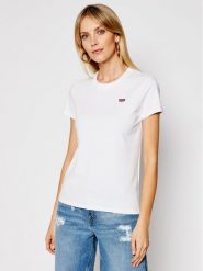 Levi's® T-Shirt Perfect Tee 39185-0006 Biały Regular Fit. Białe t-shirty s, bez wzorów, z bawełny, bez kołnierzyka, bez ramiączek. Za 90.00 zł.