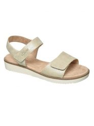 S.Oliver Sandały w kolorze złotym rozmiar: 37. Żółte sandały S.Oliver, bez wzorów, klasyczne, z otwartym noskiem, bez obcasa, bez zapięcia. Za 131.43 zł.