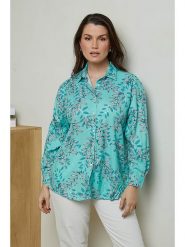 Curvy Lady Koszula w kolorze turkusowym rozmiar: 42. Niebieskie koszule Curvy Lady, bez wzorów, bez kołnierzyka, bez ramiączek. Za 61.60 zł.