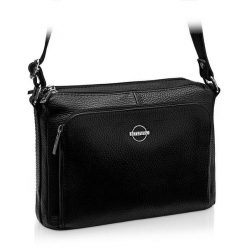 Listonoszka skórzana BETLEWSKI TWB-DOL-37-CZAR czarna. Czarne torebki klasyczne Betlewski, bez wzorów, ze skóry, małe, bez dodatków. Za 279.00 zł.