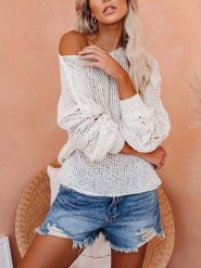 Milan Kiss Sweter w kolorze kremowym rozmiar: S. Brązowe swetry Milan Kiss, s, bez wzorów, ze splotem, bez ramiączek. Za 163.95 zł.