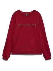 Vero Moda Bluza w kolorze czerwonym rozmiar: XS. Czerwone bluzy Vero Moda, xs, bez wzorów, z bawełny, bez kaptura. Za 129.95 zł.