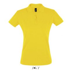 Damska koszulka polo Sol's Perfect. Żółte koszulki polo SOL'S, s, bez wzorów, bez kołnierzyka, bez ramiączek. Za 109.00 zł.