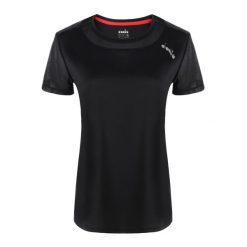 Koszulka damska DIADORA L. SS CORE TEE. Czarne koszulki sportowe Diadora, bez wzorów, bez ramiączek. Za 49.99 zł.