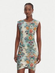 Just Cavalli Sukienka codzienna 80PAOE04 CJ112 Kolorowy Slim Fit. Sukienki Just Cavalli, na co dzień, xs, bez wzorów, z bawełny, bez kołnierzyka, bez ramiączek, proste. Za 1,022.99 zł.