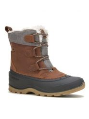 Kamik Skórzane kozaki zimowe "Snowgemlo" w kolorze brązowym rozmiar: 40. Brązowe kozaki Kamik, na zimę, z materiału, z okrągłym noskiem, bez obcasa, bez zapięcia. Za 330.67 zł.