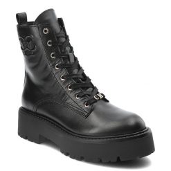 Czarne Botki Chebello Stylowe Workery Damskie. Czarne botki CheBello, bez wzorów, z materiału, bez obcasa, na obcasie, bez zapięcia. Za 469.00 zł.