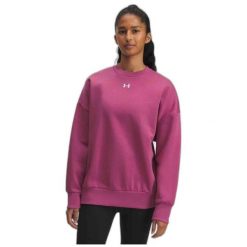 Bluza Damska Under Armour Dresowa Bez Kaptura Oversize Rival Fleece. Fioletowe bluzy Under Armour, na zimę, bez wzorów, z dresówki, bez kaptura. W wyprzedaży za 136.25 zł.