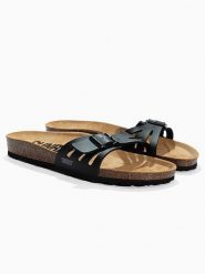 Sunbay Klapki "Freezia" w kolorze czarnym rozmiar: 39. Czarne klapki Sunbay, bez wzorów, z otwartym noskiem, bez obcasa. Za 158.95 zł.