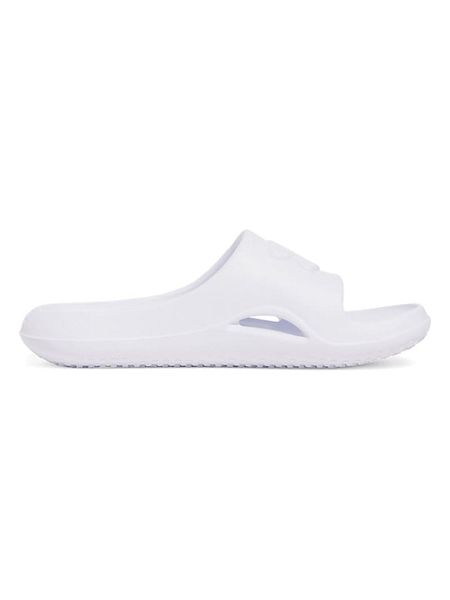 Under Armour Klapki "Locker V" w kolorze białym rozmiar: 38. Białe klapki Under Armour, bez wzorów, z otwartym noskiem, bez obcasa. Za 110.81 zł.